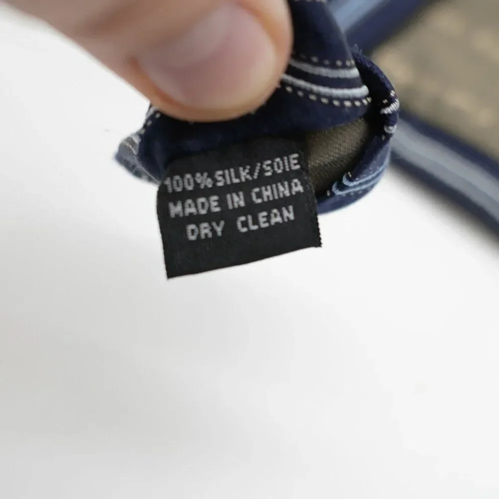 Calvin Klein Blue Striped Woven‎ Silk Tie